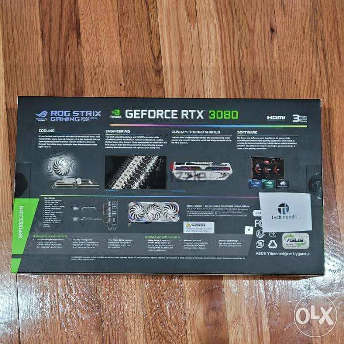 NEW ASUS ROG STRIX Nvidia GeForce RTX 3080 Gundam WHITE NON LHR 1