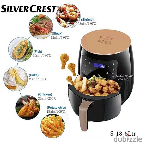 Silver Crest 6 Liters Digital Air Fryer 5