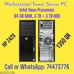 Workstation / Tower Server PC HP Z420 Workstation 64 GB RAM,m 0