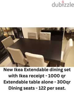 Bjursta extendable table and Henriksdal chairs 0