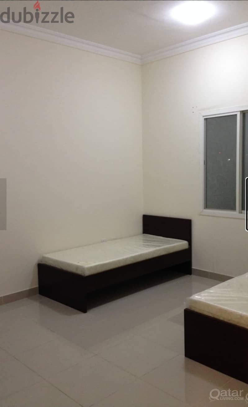 FURNISHED BED SPACE 917 QR AVAILABLE IN A FLAT IN MATAR QADEEM CALL 33 1