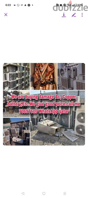 we are buying damage ac please contact me . 70697610 0