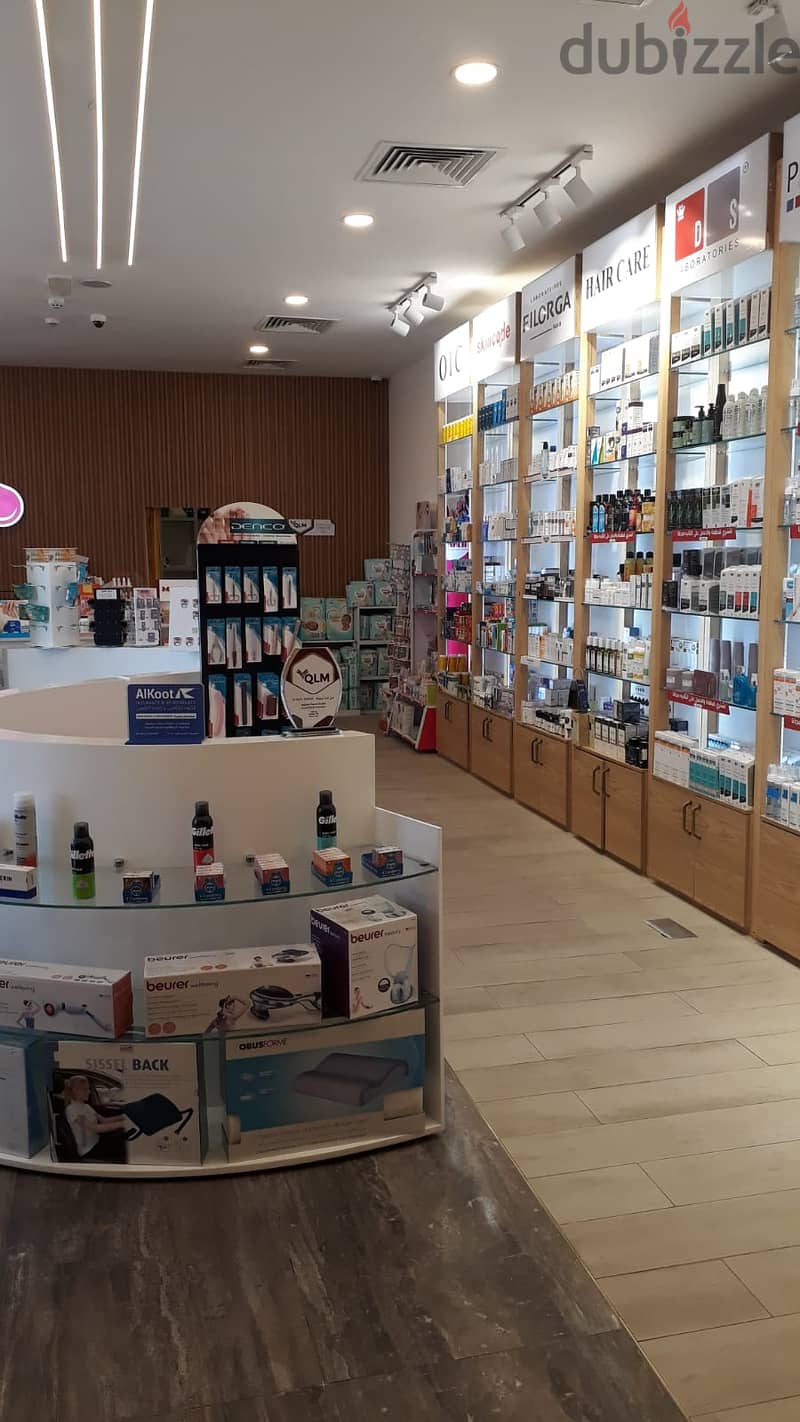 Pharmacy for rent in um Salal Mohammed area in commercial street 4