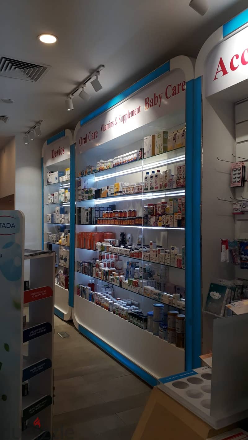 Pharmacy for rent in um Salal Mohammed area in commercial street 3