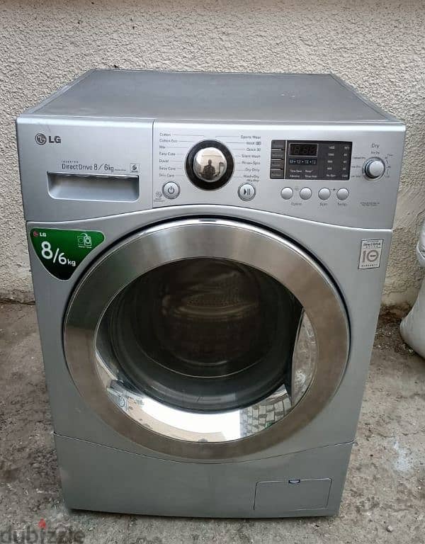 LG 8kg wash and 6kg dryer 0