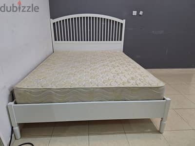 Queen size bed with mattress for sale IKEA