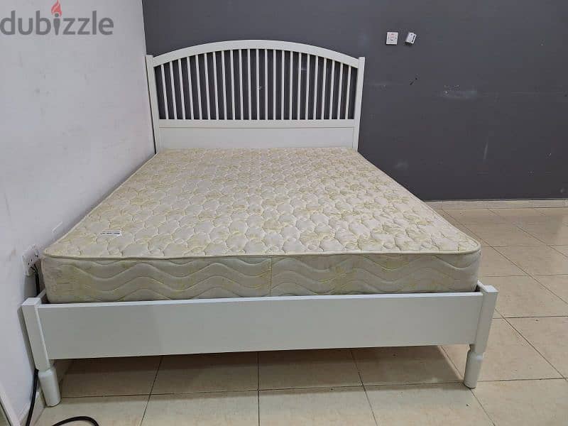 Queen size bed with mattress for sale IKEA 0