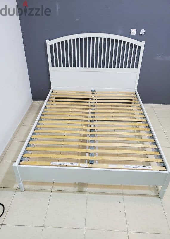 Queen size bed with mattress for sale IKEA 1