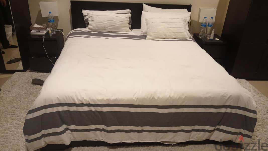 Newly used IKEaa Queen size bed with two storage 1