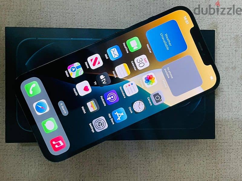 I phone 12 pro max 128 gb blue color 8