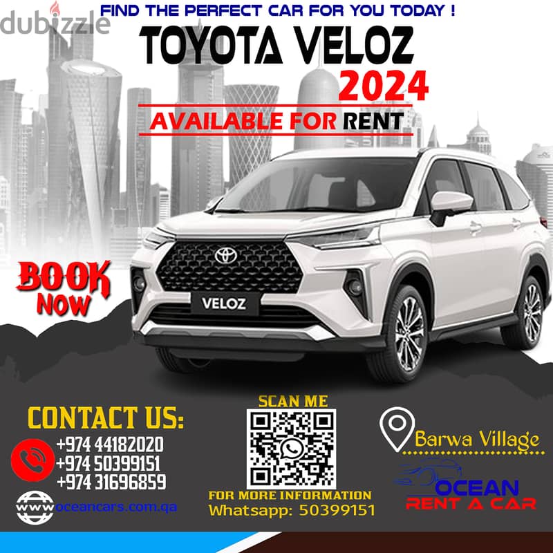 BEST DEAL FOR 7-SEATER TOYOTA VELOZ !! BRAND NEW 2024 MODEL FULL OPT 0