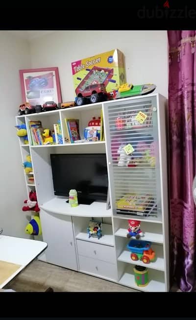 White book shelf /TV Cabinet/ Toy storage