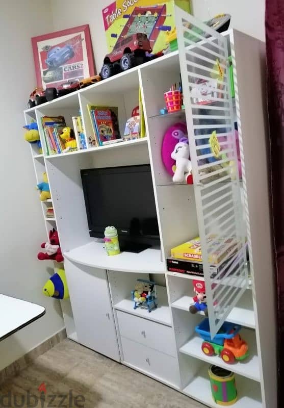 White book shelf /TV Cabinet/ Toy storage 1