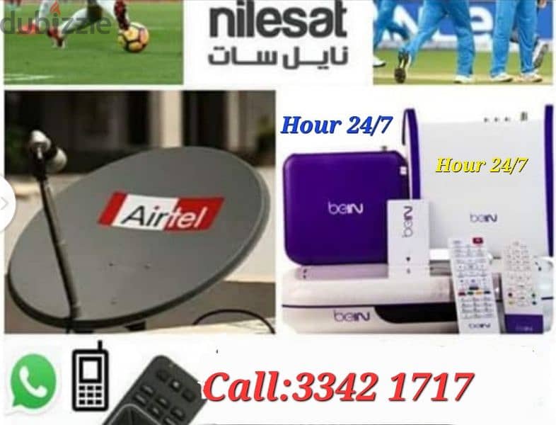 Satellite Arabic & Airtel dish tv stand fixing work. 1