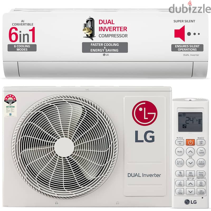 LG 1 Ton 4 Star DUAL Inverter Split AC 0