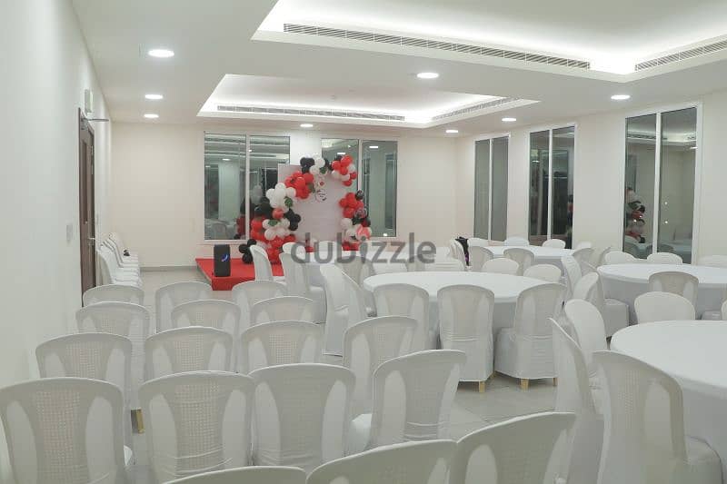 chair, tables rent, event decaration, sounds, hall available 8