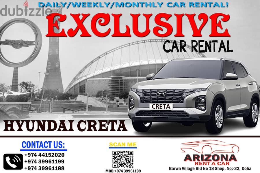 BEST DEAL FOR BEST CAR ! STARTING FROM 1300 QAR PER MONTH ! 39961199 2