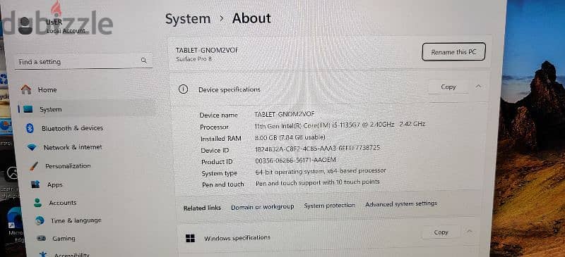 Microsoft Surface Pro 8 256GB 7