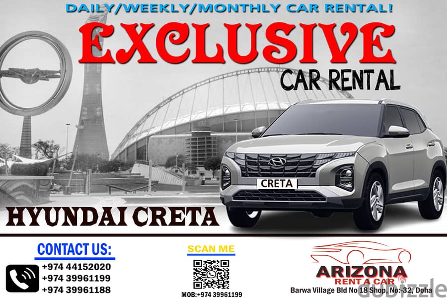 BEST DEAL FOR RENTAL CAR ! HYUNDAI CRETA 2024 AVAILABLE FOR RENT !! 0