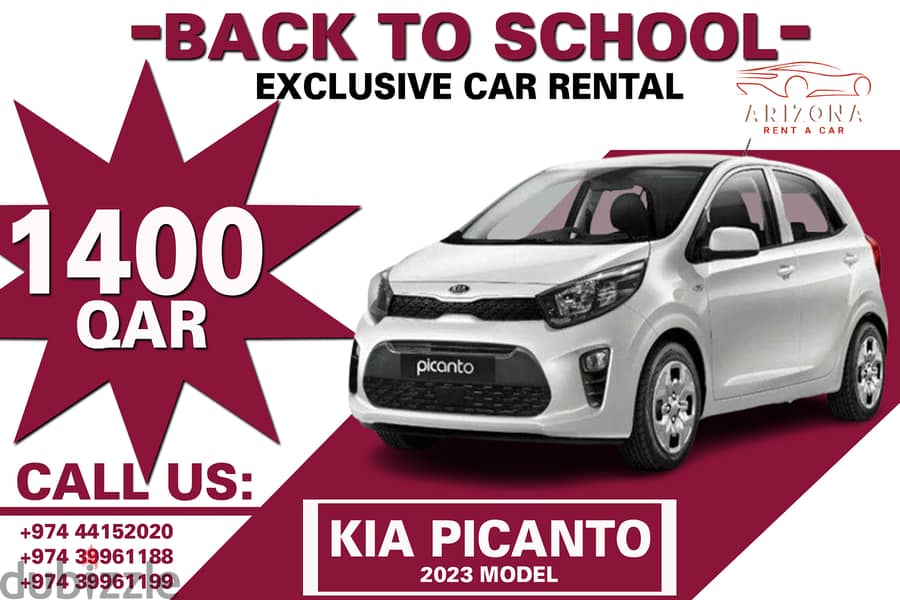 KIA PICANTO 2023 FOR RENT BOOK NOW:39961199 0