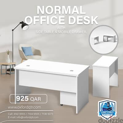 Normal Office Desk - White