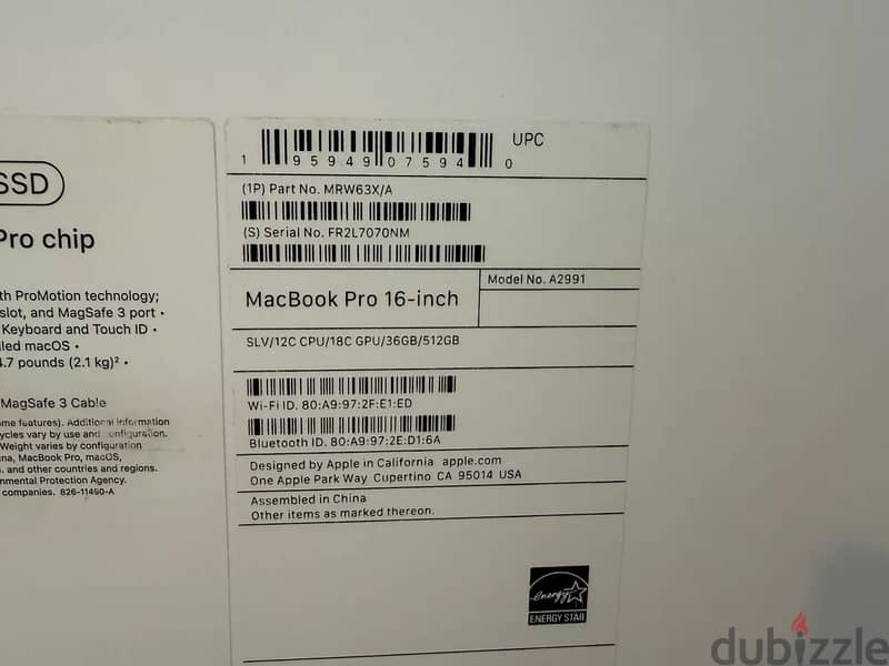 Apple MacBook Pro 16” M3 Pro 36GB RAM 512GB SSD 12C CPU / 18C GPU 2