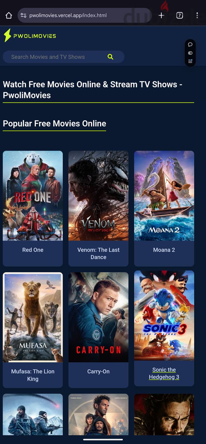 Free movies and tv shows on pwolimovies. vercel. app 2