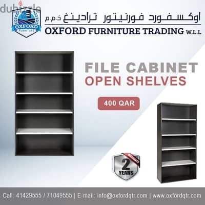 Open Shelves File Cabinet