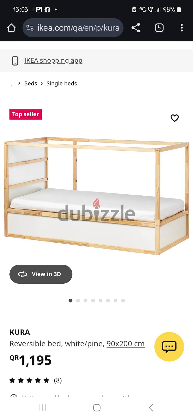 Ikea reversible bunk bed . . mattresses FREE 1