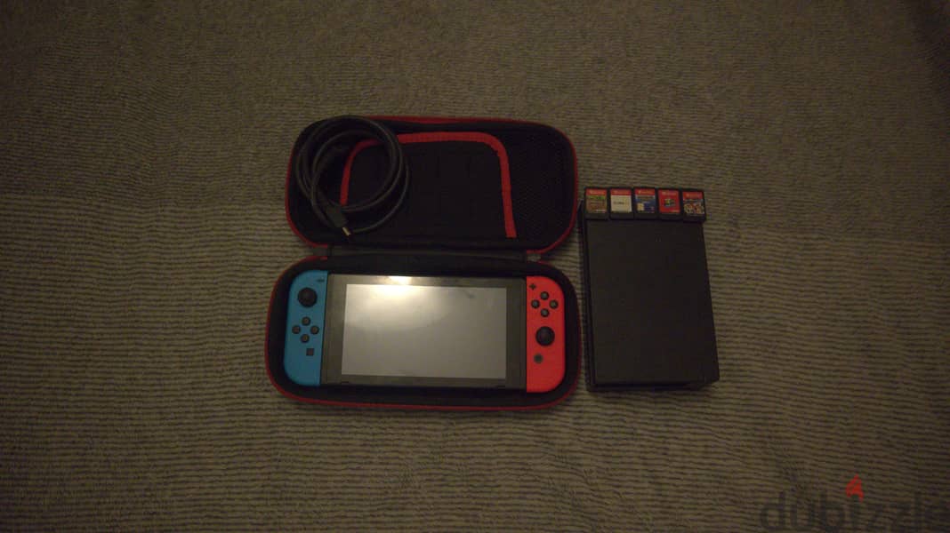 Nintendo Switch HD With 5x Games + HDMI + Charger 3