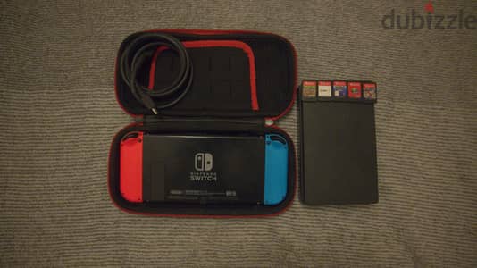 Nintendo Switch HD With 5x Games + HDMI + Charger