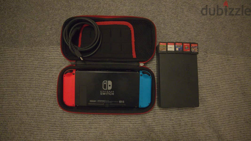 Nintendo Switch HD With 5x Games + HDMI + Charger 0