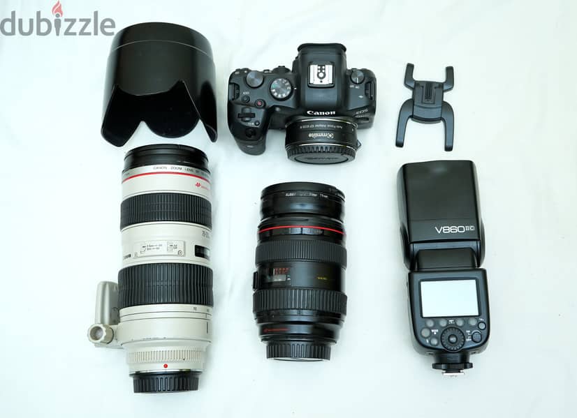 CANON EOSR6 BODY+EF 24-70 2.8+ 70-200 lens+EF-RF ADAPTOR 0