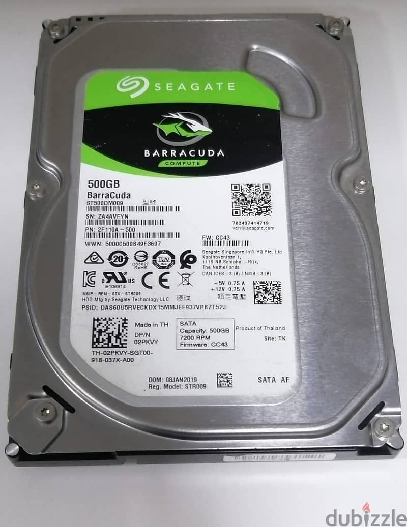 500GB Hard Disk SEAGATE Brand 1