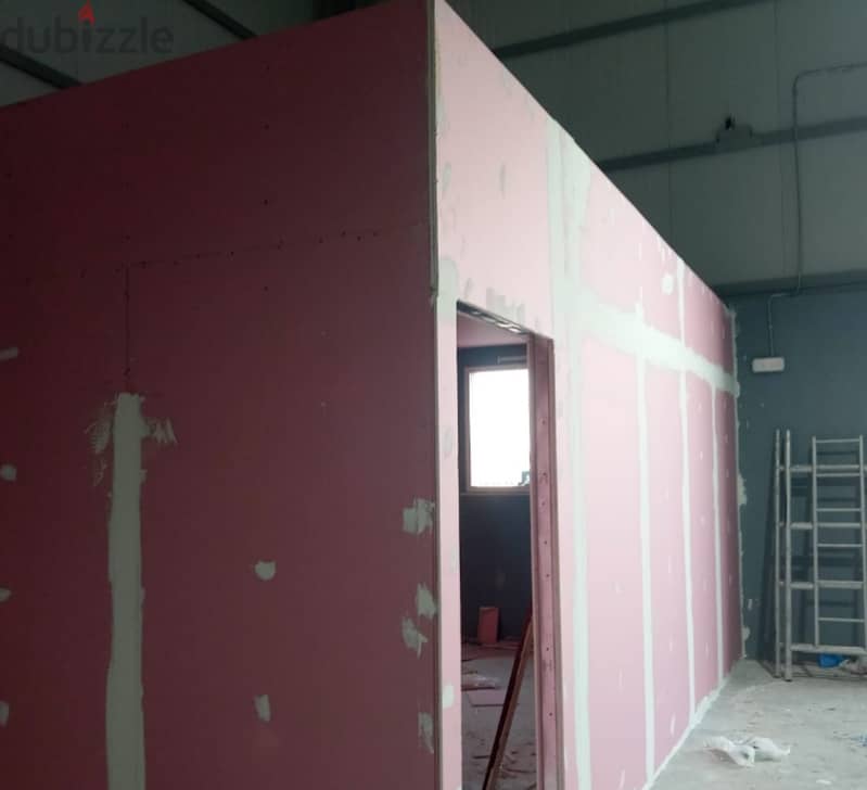 Gypsum board partition and Painting work 6