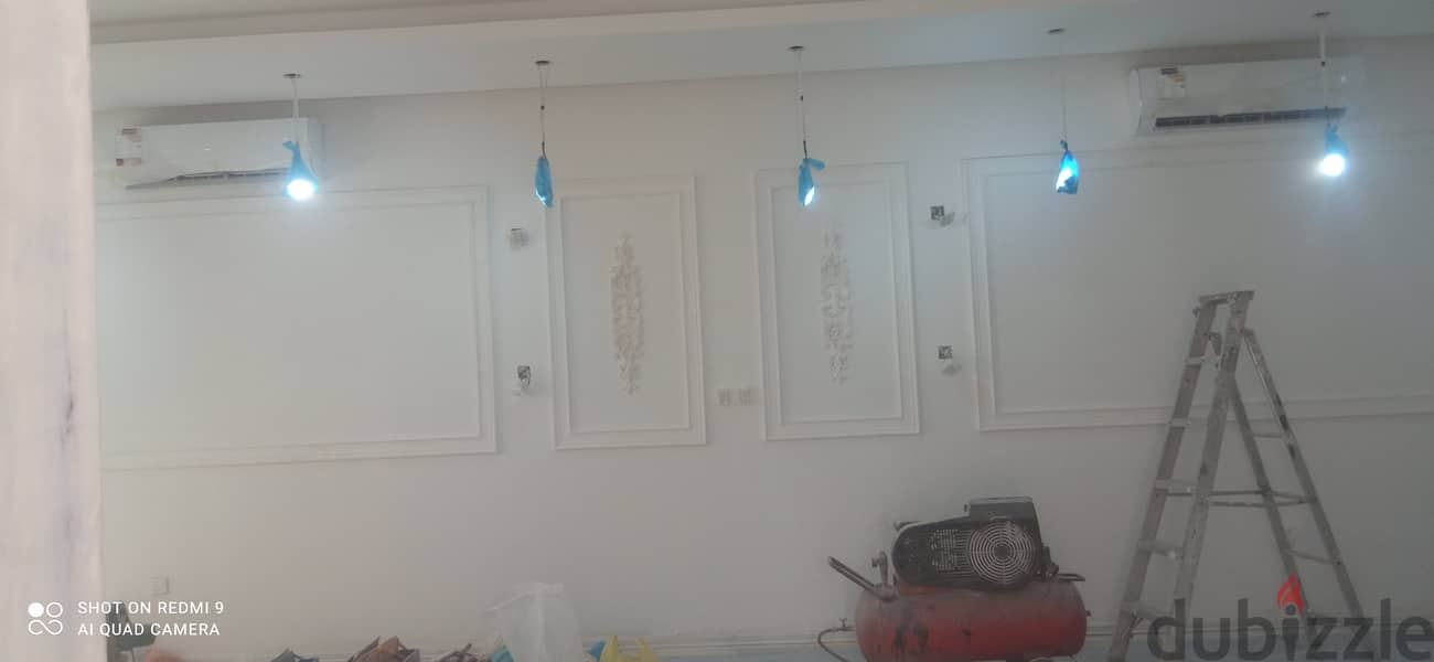 Gypsum board partition and Painting work 9