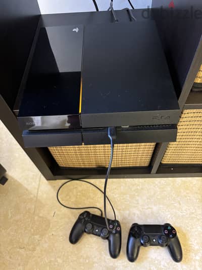 PS4 1tb plus two controllers, usb charging & HDMI ca