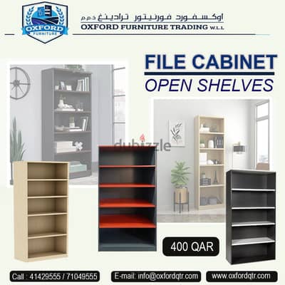 Open Shelves File Cabinet