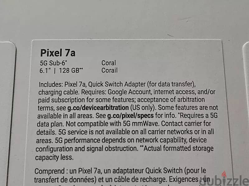 Google Pixel 7 / 7A / 128 GB 256 GB 512GB GLOBAL VERSION 1