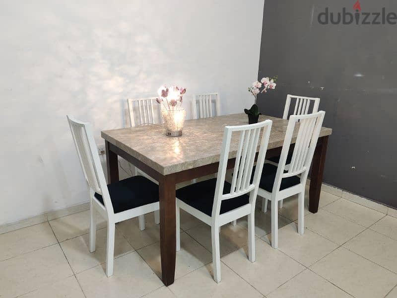 dining table with 6 chair for sale 2