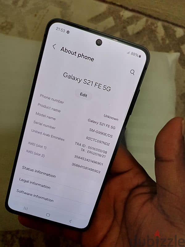 Samsung s21 Fe 5G 256 GB 8GB dual sim original only mobile 0