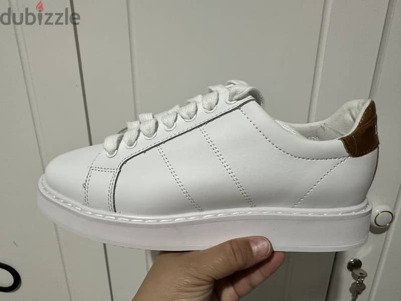 RL White Leather Shoes Womens 0