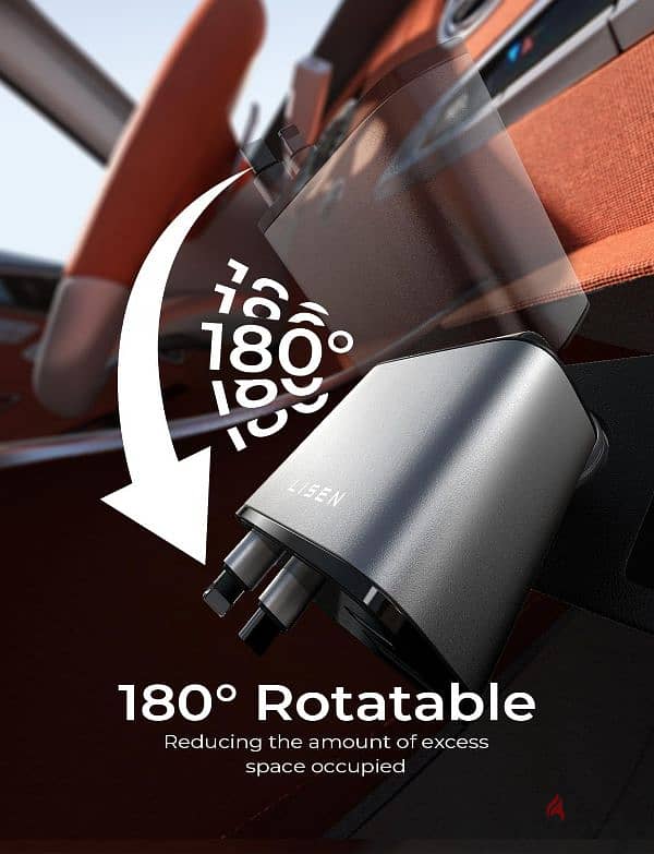 LISEN Retractable Car Charger 4 in 1 [69W USB C Car 4