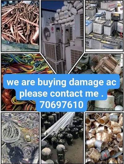 we are buying damage ac please contact me . 70697610