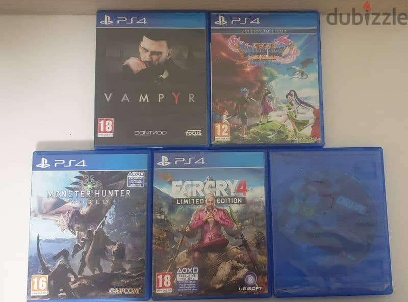 5 Ps4 games 0