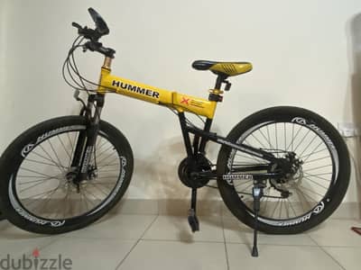 Yellow hummer bike