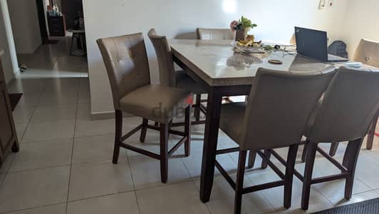 Dinning Table with chair and buffet counter