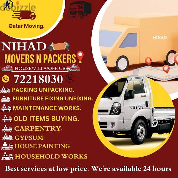 Decor & house/villa/office Moving/Shifting in Qatar 0