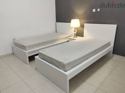 2 single bed with mattress for sale IKEA