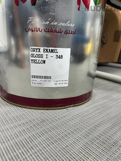 oryx enamel glossi 348 yellow paint